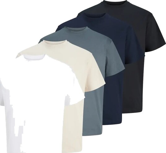 Jack & Jones Jjeorganic Relaxed Tee Ss O Neck 5Pk Mp Black XL