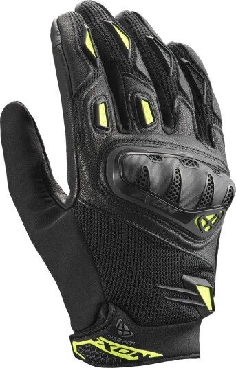 MC-Hansker Ixon Rise Air 2 Svart /KnallGul M