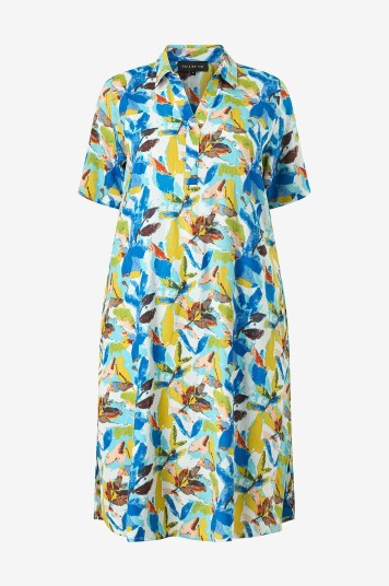 NO. 1 BY OX Kjole Open Collar Flerfarget NO. 1 BY OX Kjole Open Collar Flerfarget