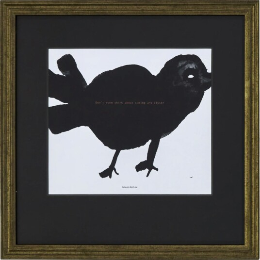 House Doctor HDBird Maleri 40x40 cm Sort