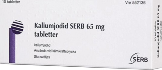 SERB Kaliumjodid 65 mg tabletter, 10 stk.
