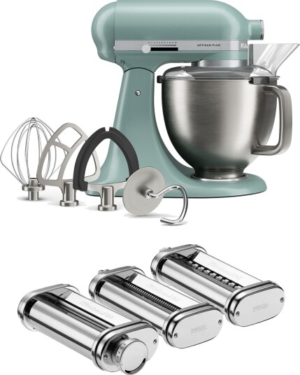 Kitchenaid Artisan Plus kjøkkenmaskin 4,7 liter med pastasett mint julep
