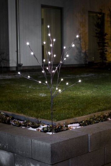 Konstsmide Dekorasjonskvist 100 cm med Cherry lights IP44 utendørs - Brun