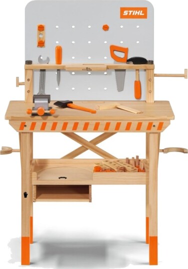 Stihl Arbeidsbenk For Barn Tre Med Treleketøy Stihl Arbeidsbenk For Barn Tre Med Treleketøy