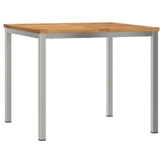 Hage Spisesett 5 pcs Solid akasietre & rustfritt stål