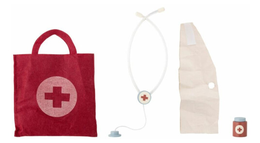 Bloomingville MINI Elliott Play Set, Doctor, Red 82058164