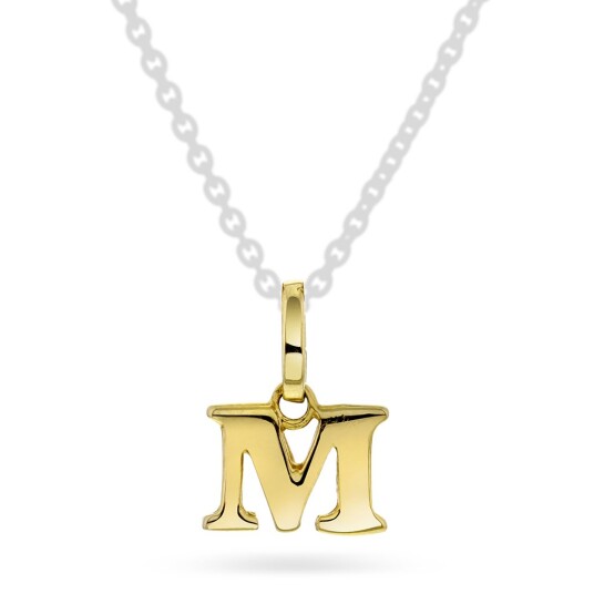 Pan Jewelry, Anheng i 585 gult gull bokstav M Pan Jewelry, Anheng i 585 gult gull bokstav M