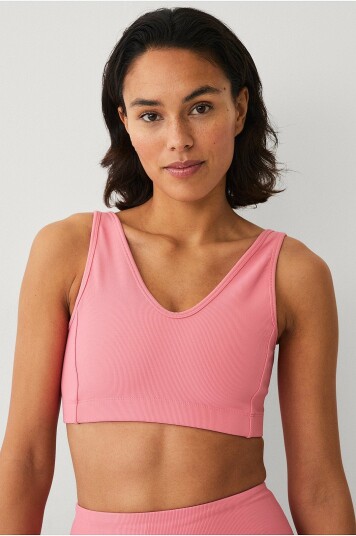 Ellos Studio Sports BH V neck Structure Rosa