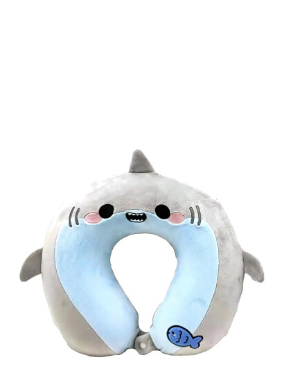Puckator Relaxeazzz Game Over Plush Memory Foam Travel Pillow - Grey - ONE SIZE