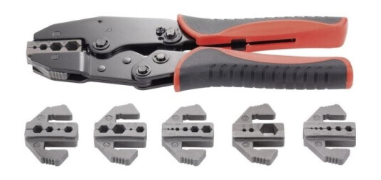 Toolcraft Pz-505 818645 Krympetang 7 Dele Koaksial Stikforbindelse Bnc, Tnc, Lwl-Stik Rg6, Rg8, Rg11, Rg58, Rg59, Rg62, Rg174, Rg179, Rg213, Rg8218
