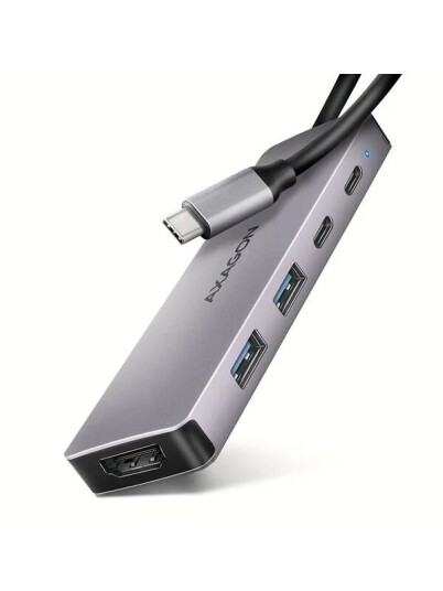 AXAGON Combo 5 in 1 USB C Hub Silver HMC 5H60 AXAGON Combo 5 in 1 USB C Hub Silver HMC 5H60