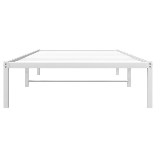 vidaXL Sengeramme i metall hvit 100x190 cm 8721012304703