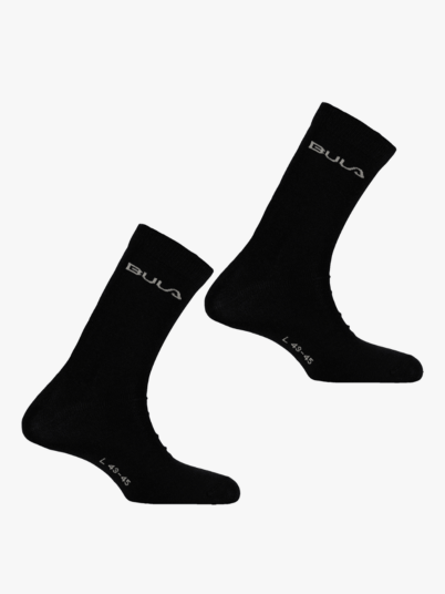 Bula 2Pk Light Wool Sock - Black - 43-45