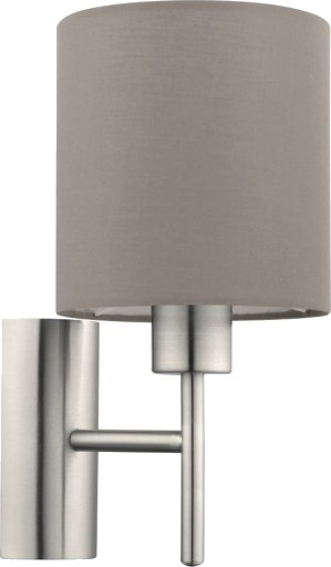 Eglo Pasteri Overflatebehandlet Cylinder 1 Ampuller E27 Nickel Taupe / Brun