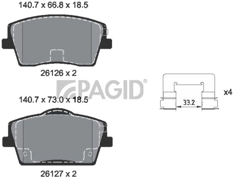 PAGID T3177N Bremseklosser