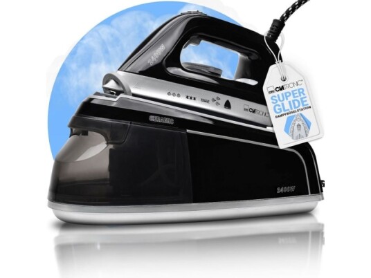 Clatronic Dbs 3749 2400 W 90 G/Min Keramisk Strykesåle 3,5 Stang 1,2 L Sort Clatronic Dbs 3749 2400 W 90 G/Min Keramisk Strykesåle 3,5 Stang 1,2 L Sort