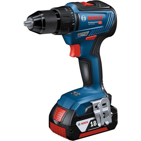 Bosch GSR 18V-55 Borskrutrekker med veske 4,0 Ah batterier og lader Maskiner Bosch GSR 18V-55 Borskrutrekker med veske 4,0 Ah batterier og lader Maskiner