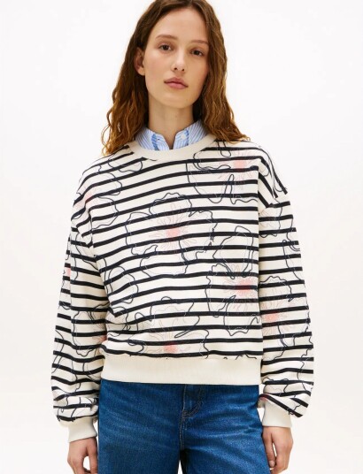 Tommy Hilfiger Flower Graphic Sweatshirt Black XL Tommy Hilfiger Flower Graphic Sweatshirt Black XL