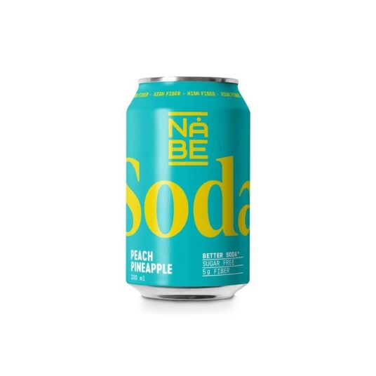 Nåbe soda peach pineapple 330 ml