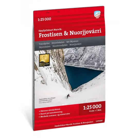 Calazo förlag Høyfjellskart Narvik: Frostisen & Nuorjjovárri 1:25.000 OneSize, NoColour Calazo förlag Høyfjellskart Narvik: Frostisen & Nuorjjovárri 1:25.000 OneSize, NoColour