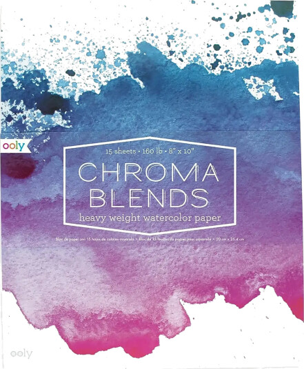 Ooly Akvarellblokk Chroma Blends 20x25cm White One Size
