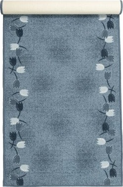Kilands Tulip blå – gangteppe i metervare