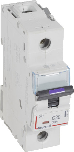 Legrand DX3 MCB automatsikring C20 1P 1M 50kA Legrand DX3 MCB automatsikring C20 1P 1M 50kA