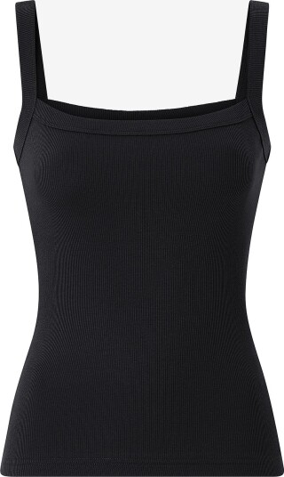 Gina Tricot Singlet Tight Fit Rib Singlet Svart
