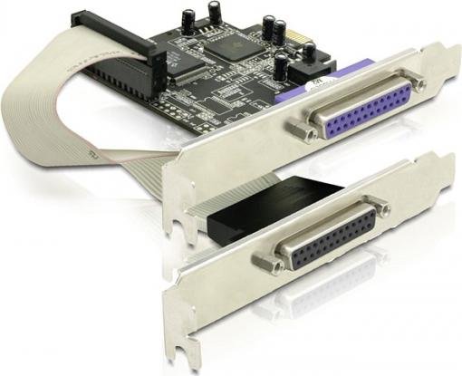 DELOCK PCI-Express x1 kort Parallell 2xDB25ho