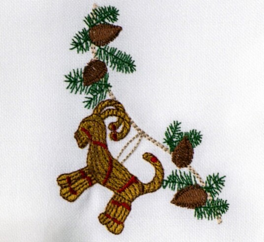 Langkilde & Søn Juleserviett med halmbukk Langkilde & Søn Juleserviett med halmbukk