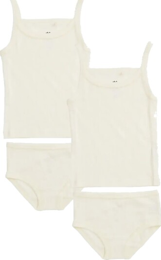 Copenhagen Colors Rib Jersey 2Pack Straptop & Underpants   Cream   104