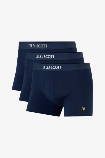 Lyle & Scott Boksershorts Devon Trunk 3 pakning Blå