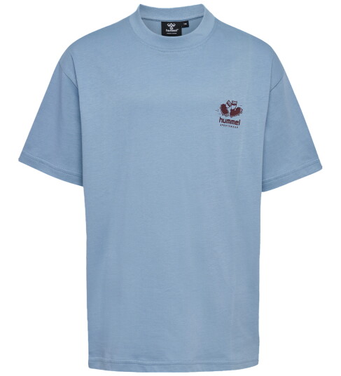 Hummel T skjorte hmlLøs Falmet Denim m. Logo 5 år 110 T skjorte Blå
