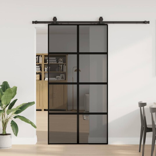 Svart 102,5x205cm Herdet Glass Svart 102,5x205cm Herdet Glass