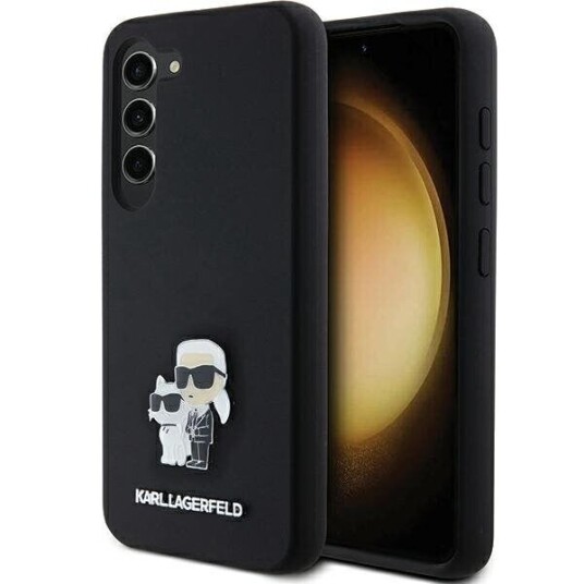 Karl Lagerfeld Hardcase til Samsung Galaxy S23 med Silikon og Metallpin Svart