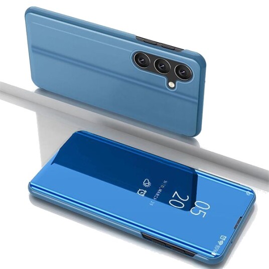 Hurtel Clear View Flip Deksel for Samsung Galaxy S25+ Blå