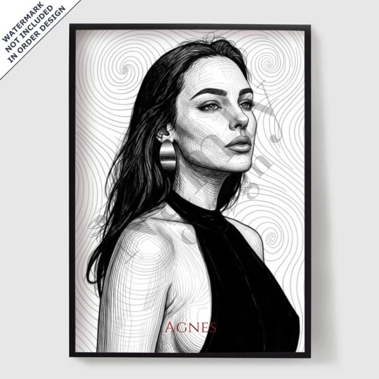 Namly Design Personalisert Plakat Gravering Illustrasjon Kunst AI Plakat POSTERT65V2X