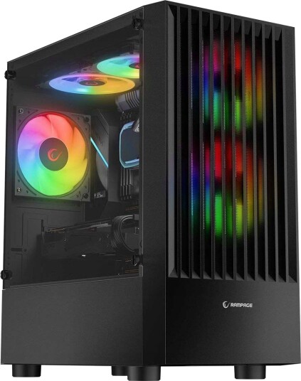 Rampage Lyra Mesh RGB Micro-ATX ITX Svart