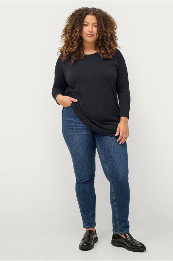 Ellos Plus Collection Rette jeans med høy midje Blå