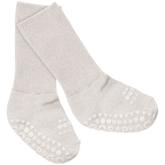 Gobabygo Ivory Glitter (Buttercream) Non-Slip Strømper I Bambus 17-19