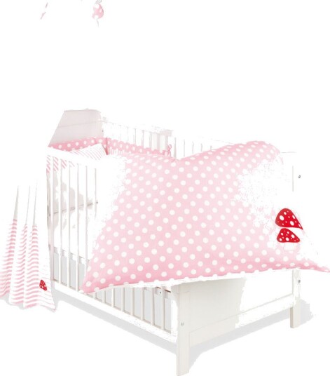 Pinolino Babysengesett til Sprinkelseng - 4 deler - Rosa Pinolino Babysengesett til Sprinkelseng - 4 deler - Rosa