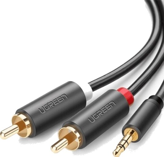 Ugreen Av102 2X Rca Cinch Jack Til 3,5 Mm Kabel 1,5 M Svart