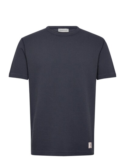 GANT Washed Waffle Ss Tshirt Navy S
