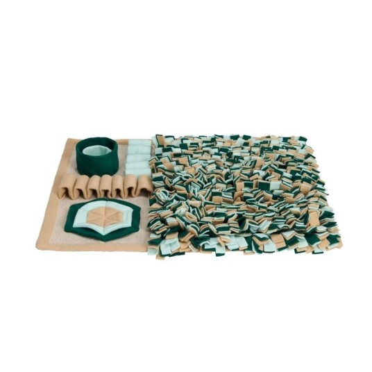 Little&Bigger Puzzle Aktiviseringsmette Beige/Grønn 75X60 cm