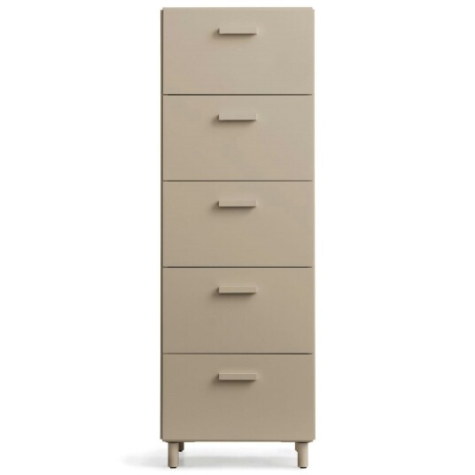 String Relief Kommode Høy med Ben Beige