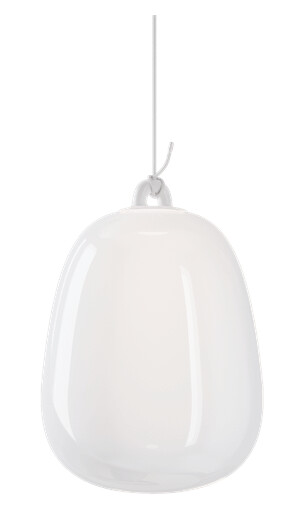 Lodes Oblò Taklampe Stor 2700K Silke Hvit/ Hvit