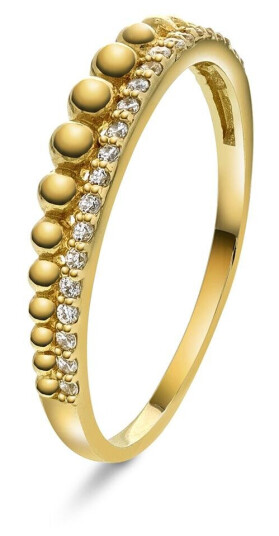 Pan JewelryRing i gull med zirkonia størrelse 54