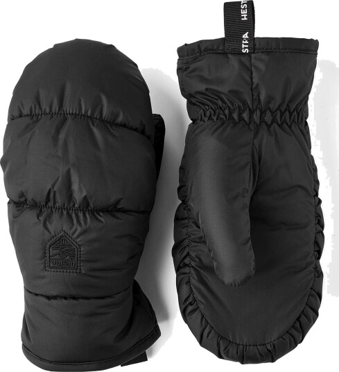 Hestra Puffer Junior Votter Svart 8-9 år med Vannavvisende Design