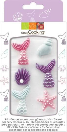 Scrapcooking Spiselig Kakepynt Havfrue Pk/6 Scrapcooking Spiselig Kakepynt Havfrue Pk/6