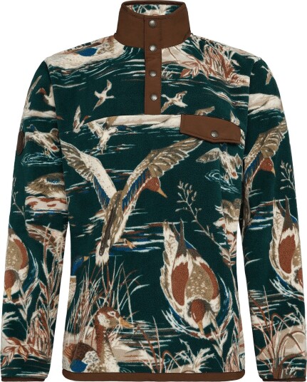 Polo Ralph Lauren Duck Print Brushed Fleece Pullover DUCK POND SCENIC M Polo Ralph Lauren Duck Print Brushed Fleece Pullover DUCK POND SCENIC M
